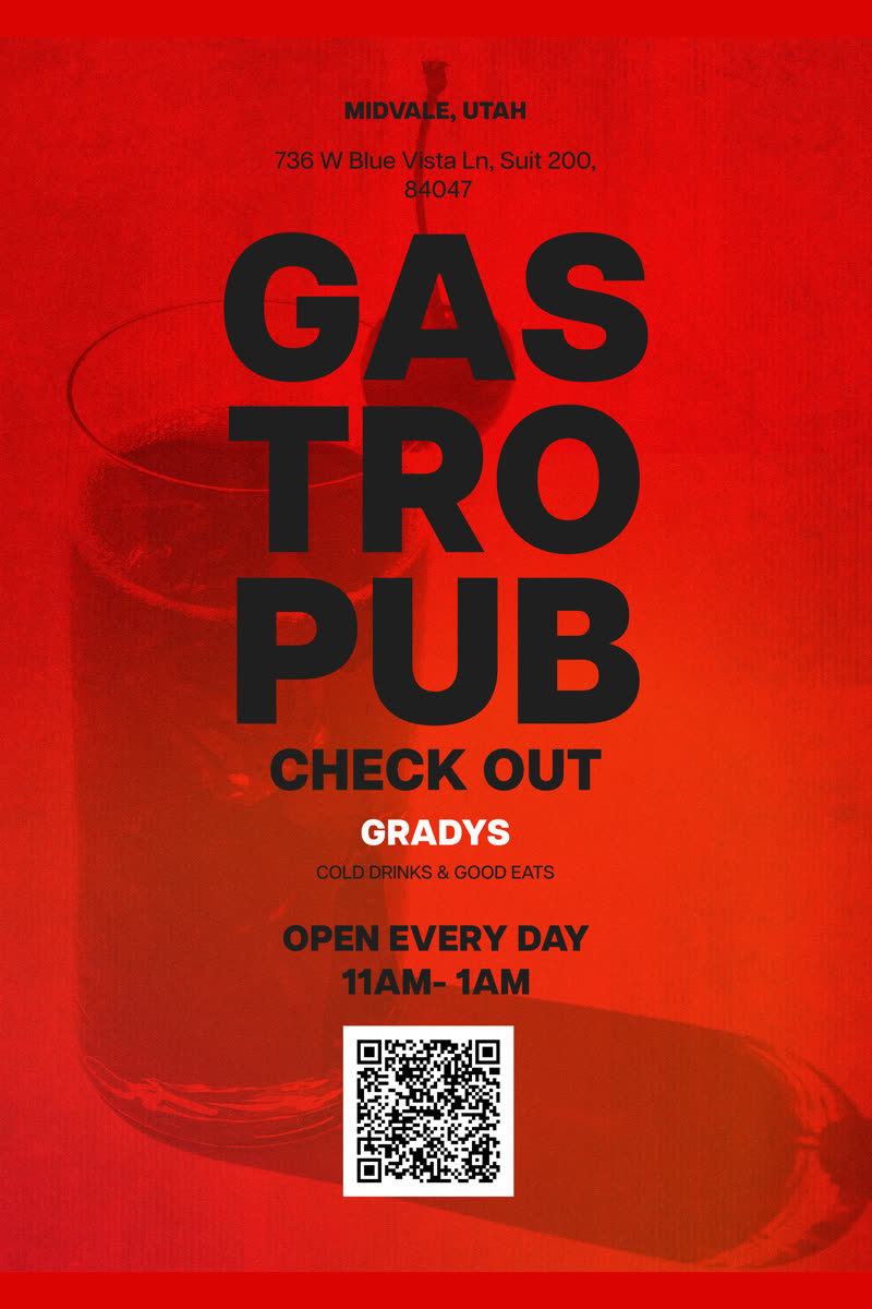 Grady's Gastro Pub print flyer